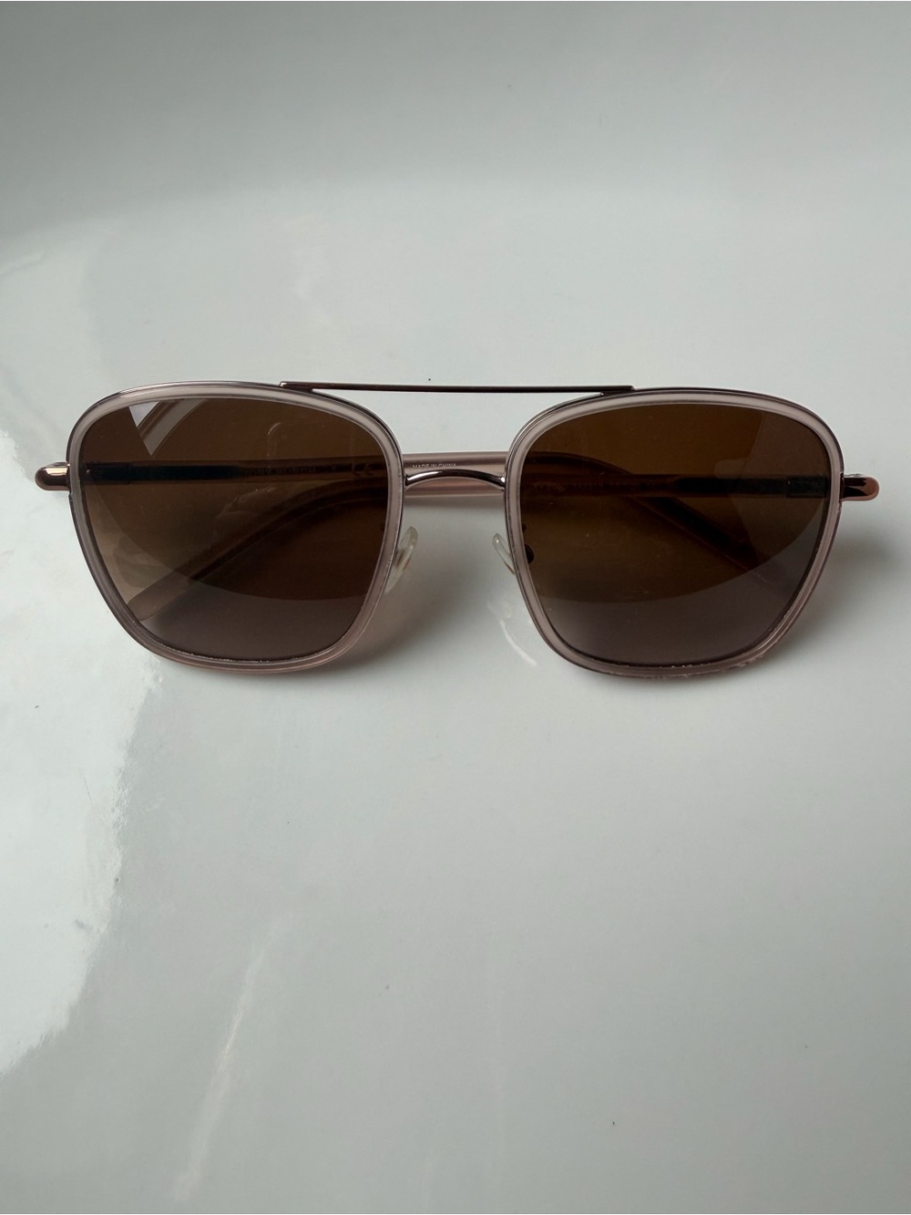 Tory Burch TY6090 Shiny Rose Gold / Milky Pink Sunglasses w/ Original Case #024